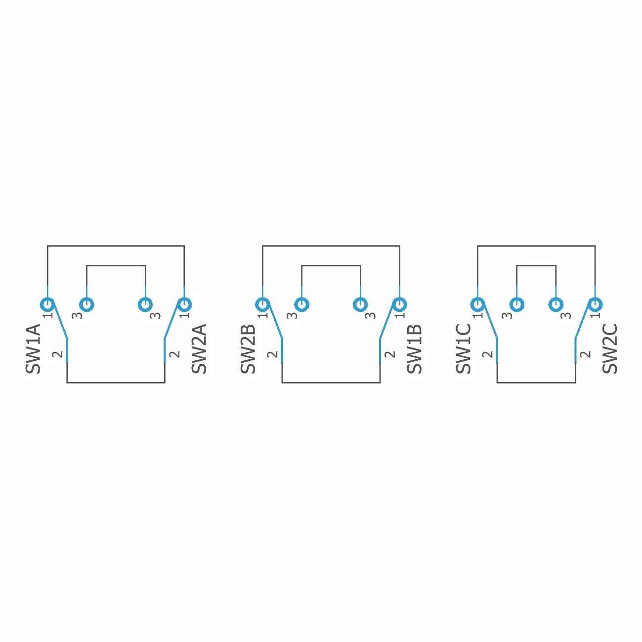 AUX 3PDT pack of 5