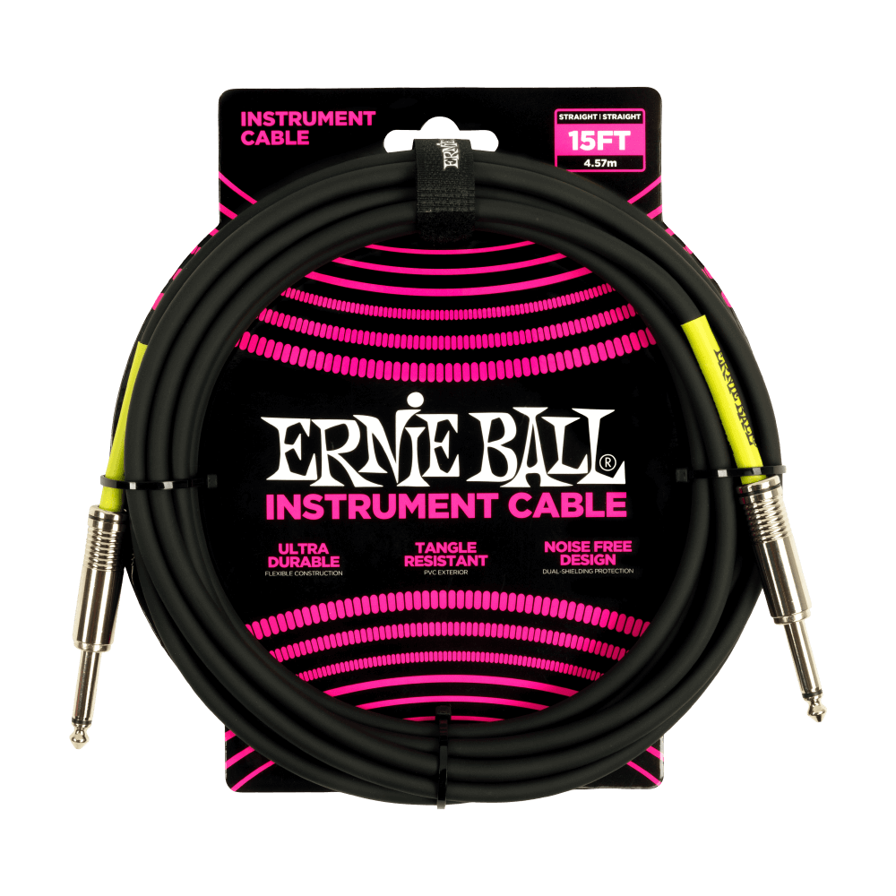 Classic Instrument Cable - Standard Black Straight/Straight 15 Feet