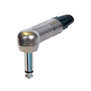 NEUTRIK NP2RX Mono Right Angle 1/4 Inch Plug with Nickel Contacts & Shell - Heavy Metal FX