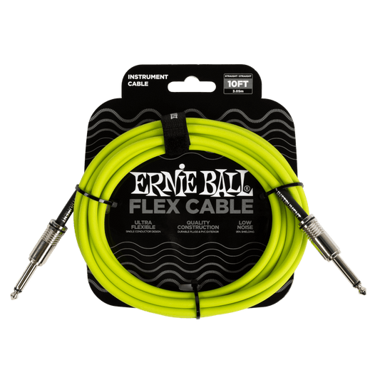 Flex Instrument Cable Straight/Straight 10 Feet - Green