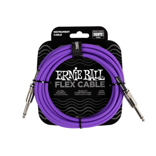 Flex Instrument Cable Straight/Straight 10 Feet - Purple