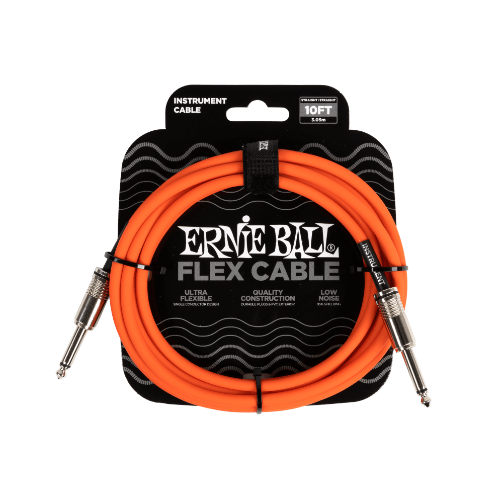 Flex Instrument Cable Straight/Straight 10 Feet - Orange