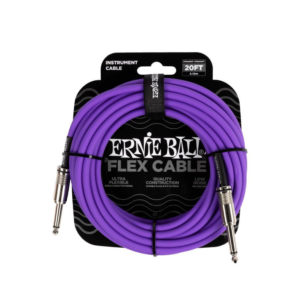 Flex Instrument Cable Straight/Straight 20 Feet - Purple