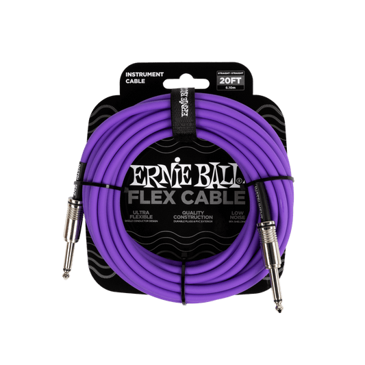 Flex Instrument Cable Straight/Straight 20 Feet - Purple