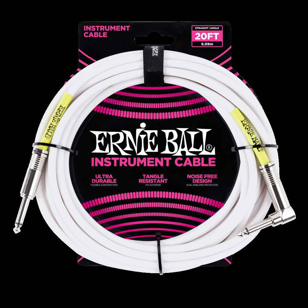 Classic Instrument Cable - Standard White Straight/Angle