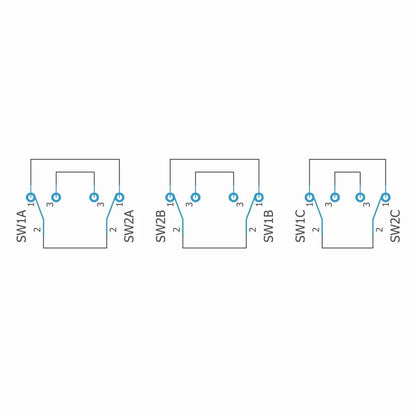AUX 3PDT pack of 5