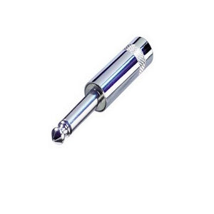 REAN NYS201 1/4 Inch 2-Pole Mono Plug Short Handle Nickel/Silver - Heavy Metal FX
