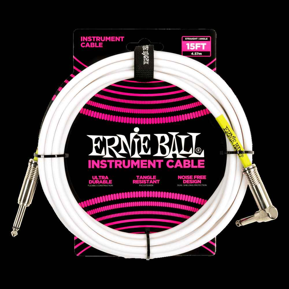 Classic Instrument Cable - Standard White Straight/Angle